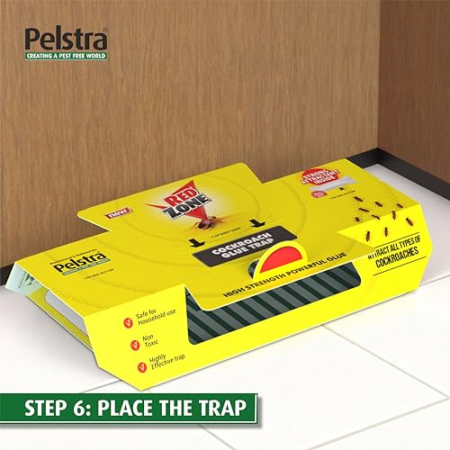 Image of REDZONE Cockroach Trap for Home and Kitchen - Non-Toxic, Pesticide-Free,Monitoring Roach Repellent for Cockroach Bait Attractant, Easy-to-Use Sachet, Safe for Kids, Pets & Effective, (Pack of 300)