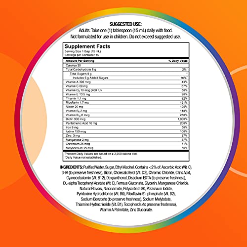 Centrum Liquid Multivitamin for Adults, Multivitamin/Multimineral Supplement with B Vitamins and Antioxidants, Citrus Flavor - 8 Fl Oz - Thumbnail 5