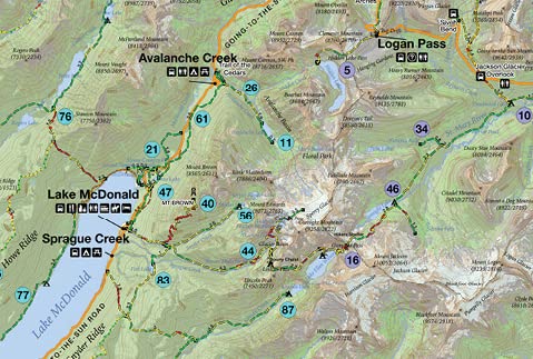 Day Hikes of Glacier National Park Map Guide thumbnail