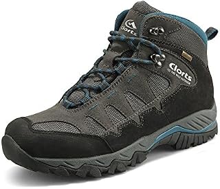 Clorts Men's Mid Hiking Boot Hiker Leather Waterproof Lightweight Outdoor Backpacking Trekking Shoe