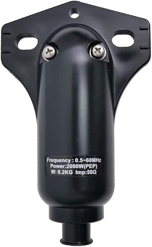 GRA‑BA2000 Balun de corriente 1:1, 0.5–60 MHz | Antena exterior HF de alta potencia PEP de 2000 W, conector SO‑239 (UHF F)
