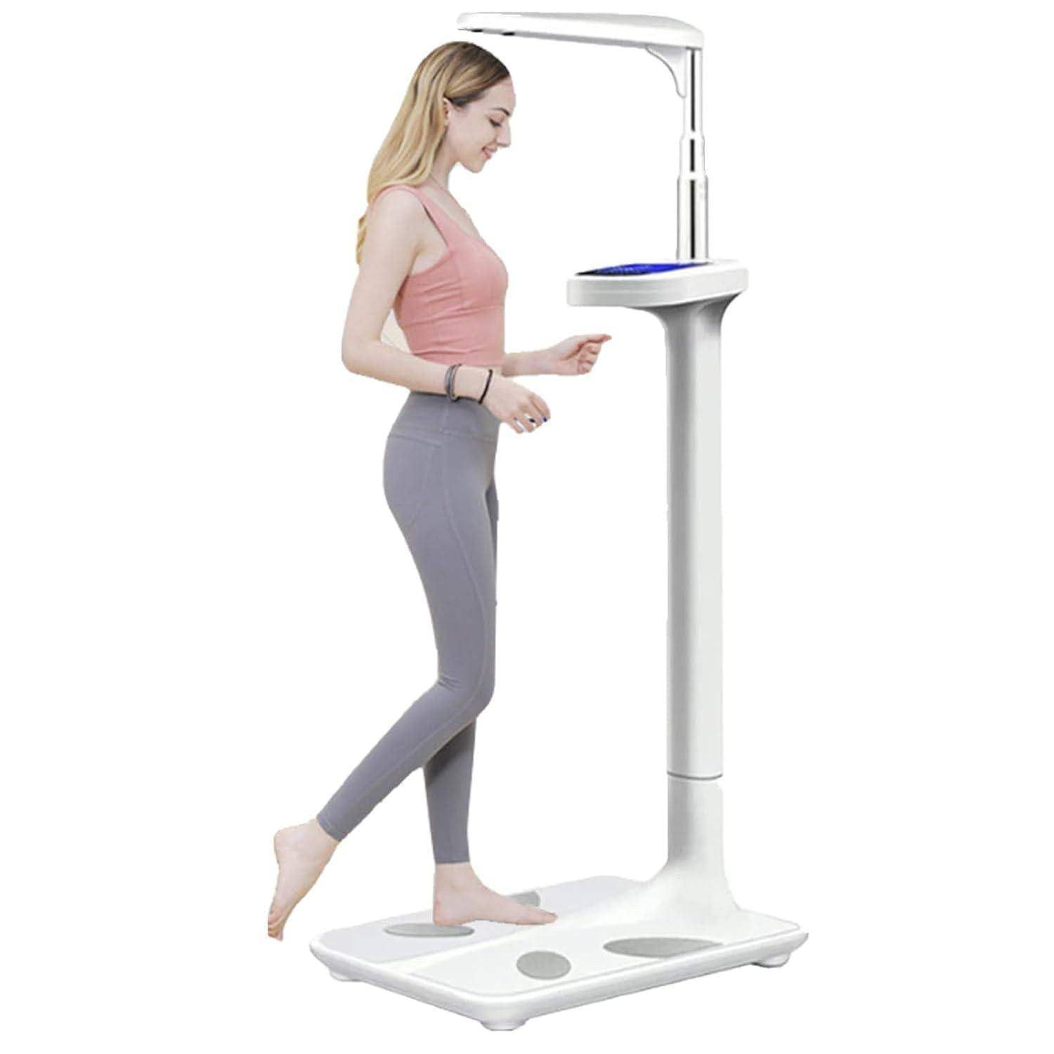 Analizzatore Medico Grasso Corporeo Altezza,Bilancia Pesapersone Professionale con Funzione Bmi Strumento per Bilancia Pesapersone con Display LCD,Misurazione Ultrasuoni per Peso/Altezza
