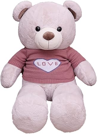 Amazon ぬいぐるみ くまクマ 熊 テディベア 抱き枕 クッション 特大 かわいい オシャレ お祝い ペアルックセット 熊ぬいぐるみ テディベア 抱き枕 可愛い ねむねむ 添い寝枕 キャラクター 95 115 140cm 結婚式 抱き枕 ふわふわ グレーのセーターベア 140cm 6kg