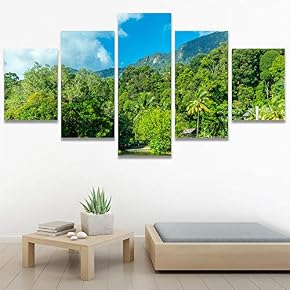 SIGNWIN 5 Panel Canvas Wall Art Modern Art...