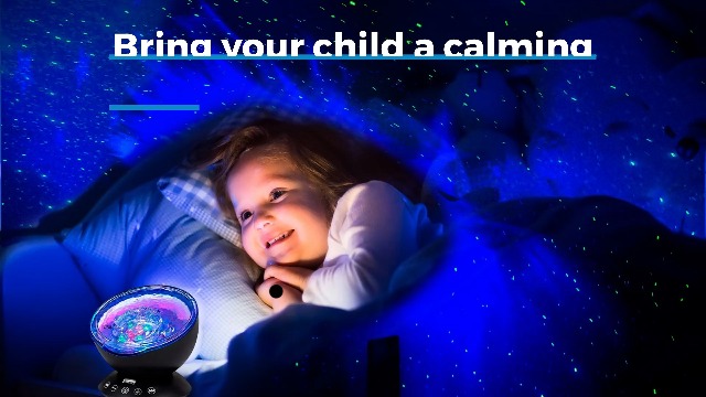 Bright Autism Calming Sensory Sea Lamp - Night Light Projector for Kids, 7 Light Modes, Color Changing Music Player, Nature Relaxation Sounds - Image 8