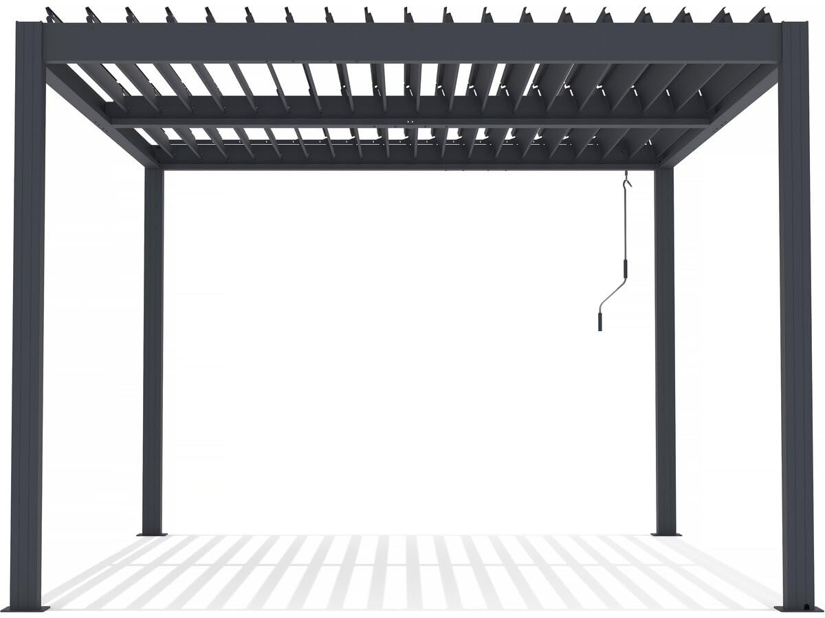 Pergola bioclimatique en Aluminium Windsor - 3 x 4 m - Anthracite