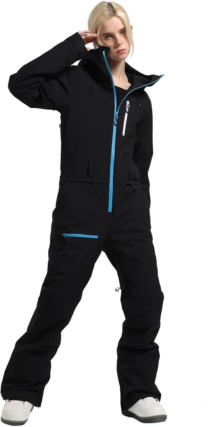 Ski Suits Women One Piece Snow Suits Waterproof Windproof Women Snowsuit Insulated Ski Jumpsuit for Snow Sports