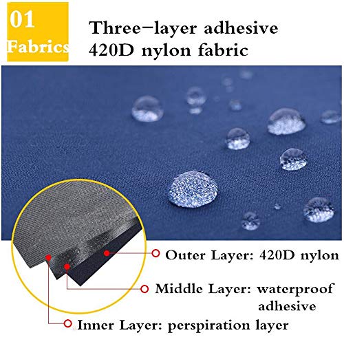 1Pair Leg Gaiters Waterproof Snow Boot Gaitors 420D Anti-Tear Nylon Fabric Leggings Cover for Outdoor Fishing Skiing Walking Hiking Climbing Hunting (Black, M) - Thumbnail 3