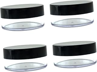 minkissy 4 Pçs Caso De Maquiagem Portátil Pwder Puff Caso Recipiente De Pó De Maquiagem Caso De Pó Vazio Vazio Recipientes Cosméticos De Plástico Transparente Frasco De Pó De Maquiagem