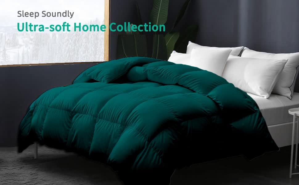 Miniatura 3 de Baffle Box - Edredón alternativo de plumón para todas las estaciones, tamaño matrimonialqueen, plisado, relleno de edredón alternativo con pestañas