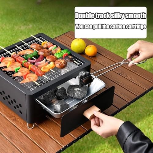 Barbecue camping portable et poêle de table extérieur à charbon - 3
