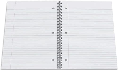 Miniatura 3 de 1InTheOffice Cuaderno espiral de 8.5 x 11 pulgadas, cuaderno de alambre con rayas universitarias de 1 materia, 70 hojas, negro, (paquete de 3)