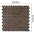 SomerTile FKOMPR72 Hudson Penny Round Brownstone 12" x 12.63" Porcelain Mosaic Tile, Brown, 10