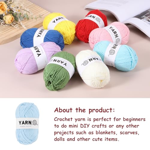 Hilo para tejer sin nudos de 4 hebras suave en pack multicolor de 300g 5