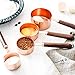 Measuring Cups Set, TeenGo Stainless Steel Measuring Cups Set for Dry, Liquid Ingredients with Wooden Handle Used for Cooking & Baking