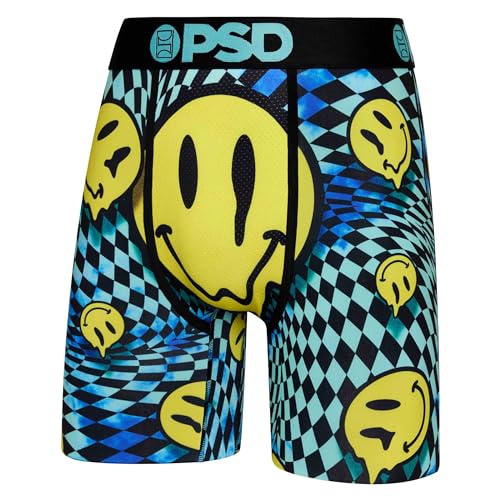 PSD Men's Smiley Print Boxer Briefs - 7 Inch Inseam Breathable and Supportive Men's Underwear with Moisture-Wicking Fabric2