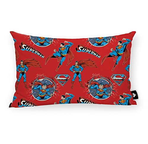 BELUM | Housse de Coussin 100 % Coton Superman C 30 x 50 cm, Housse de Coussin Douce, Housse de Coussin de différentes Tailles, Housse de Coussin Multicolore Cover