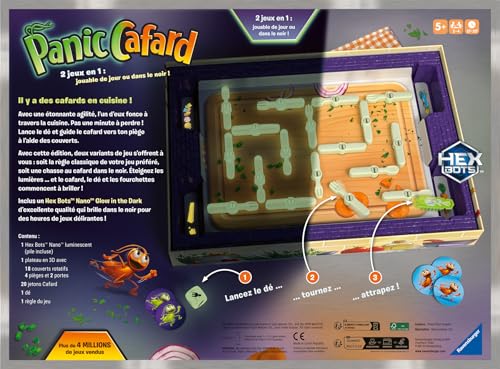 Ravensburger-Panic Cafard-10ème Anniversaire Phosphorescente-Jeu de société Enfants et Parents-Jeu de rapidité Rigolo-à partir de 5 ans-Mixte-20973-Version française