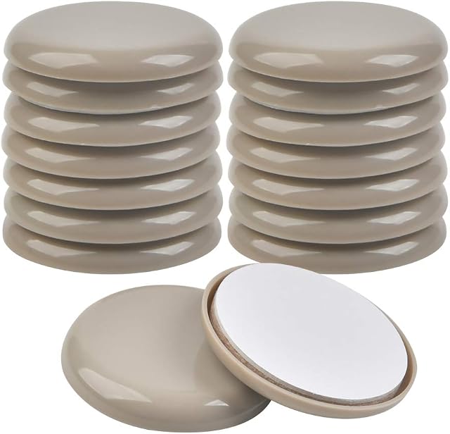 FOROREH 16PCS Furniture Gliders and Sliders for Carpet 2 Inch Furniture Movers Sliders Heavy Moving Pads for Moving Furniture Movers Carpet Gliders Glides Self-Adhesive Furniture Moving Pads