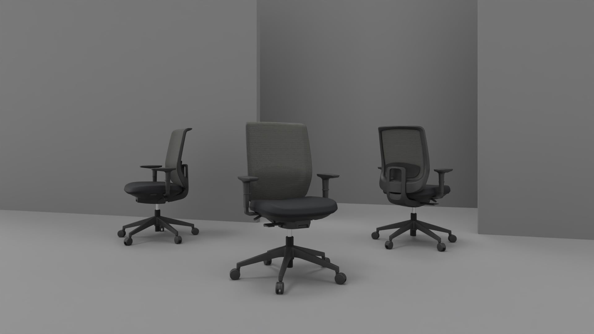 Silla de oficina profesional Actiu Trim Carbon Black malla Hasta 150 kg y uso de hasta 24 horas | Respaldo regulable en altura y asiento en profundidad | Top Ergonomía y Salud (Brazos 2D, Sin cabezal)