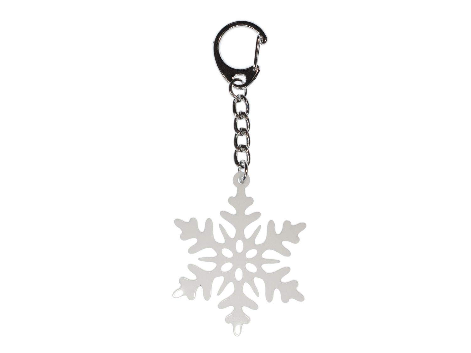 Miniblings Snowflake Key Ring Chain Keychain Frost Flower Winter