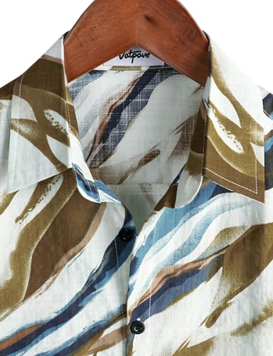 Image of VATPAVE Mens Casual Hawaiian Floral Shirts Short Sleeve Button Down Tropical Shirts Beach Summer Shirts