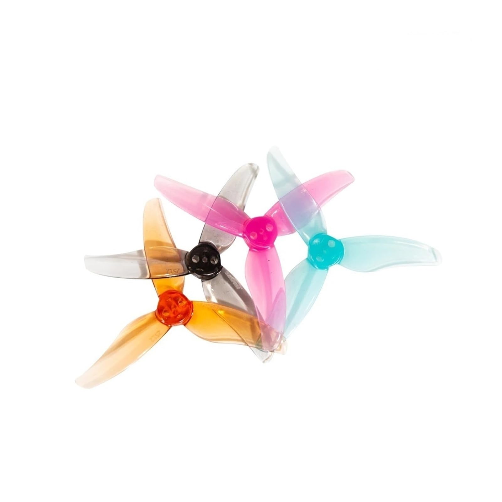 24pcs 12Pairs 2512 2.5 Inch 3-Blade PC Hélices 1.5mm 3-Hole Mount for 1103-1108 Motor Toothpick FPV Racing Drone (12 pares azules)