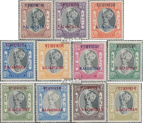 Sellos para coleccionistas de Rajasthan 1950, el regalo histórico ideal de Prophila