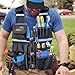 Tool Vest Electrician, 15 Pockets Tool Vest for Handyman, Carpenter Construction Electrician Tool Vest, Reflective Safety Tool Vest for Men