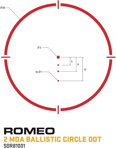 Miniatura 5 de SIG SAUER ROMEO8HROMEO8T 1x38 IPX-7 Impermeable Ligero Grado Aeronave 6061-T6 Aluminio Cerrado Punto Rojo Miras  0.5 MOA
