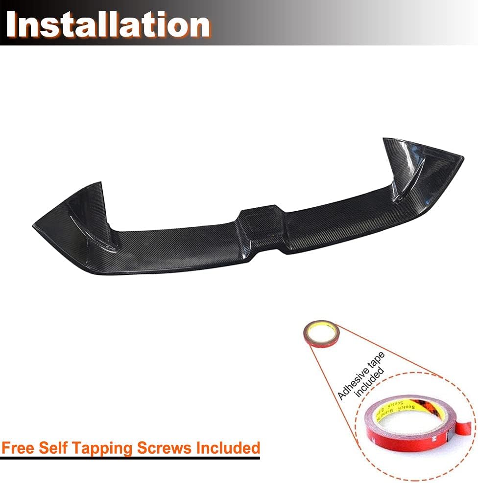 Rear Trunk Spoiler Fits for Volkswagen Golf 8 Standard R Line MK8 2021 ABS with Carbon Fiber Look Car Rear Boot Lid Highkick Spoiler Wing Lip
