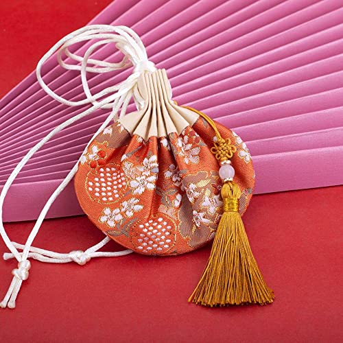 4 Bolsitas Chinas Bordadas para Ambientador Color Naranja miniatura 1