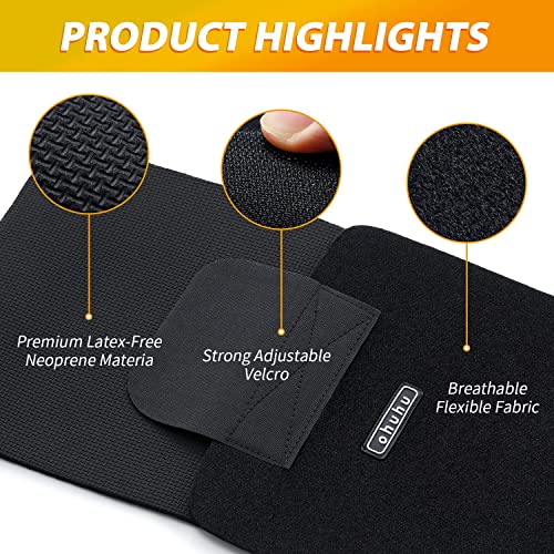 Ohuhu Waist Trimmer, Adjustable Neoprene Ab Trainer Belt For Back Support, Sweat Wrap, Sweat Enhancer, Fits Up To 40 Inches, For Men & Women #TOP1