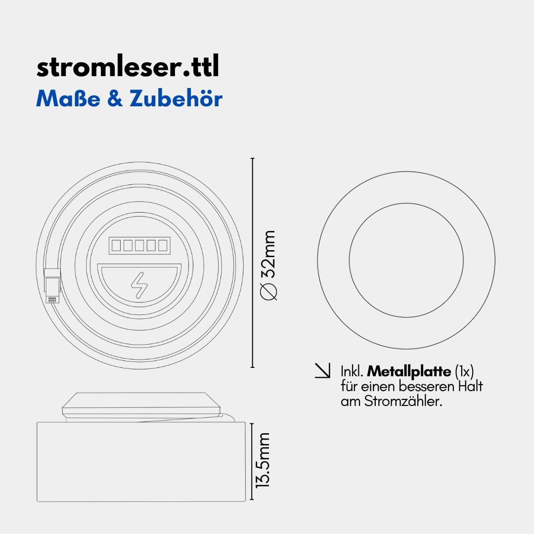 TTL – IR Lesekopf Stromzähler optisch auslesen, Erweiterung für Stromleser WIFI oder Development Board, SmartMeter Integration, Volkszähler Lesekopf, DIY-kompatibel