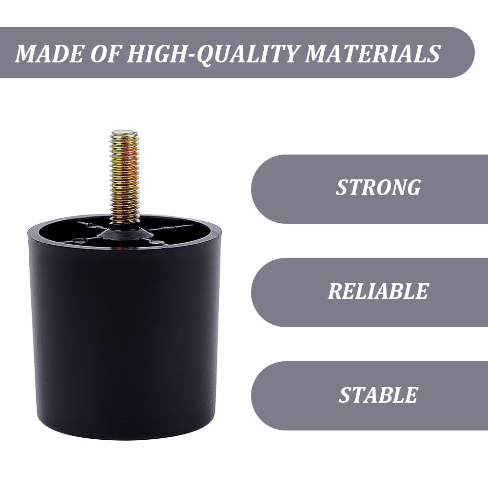 WEBEEDY 8 PCS Laser Engraving Machine Riser Black Circle Laser Engraver Raisers 50mm Risers for B1 Laser Cutter and Engraver Machine 25mm/1 Inch M8 Screw Risers,Laser Engraver Accessories - Image 3