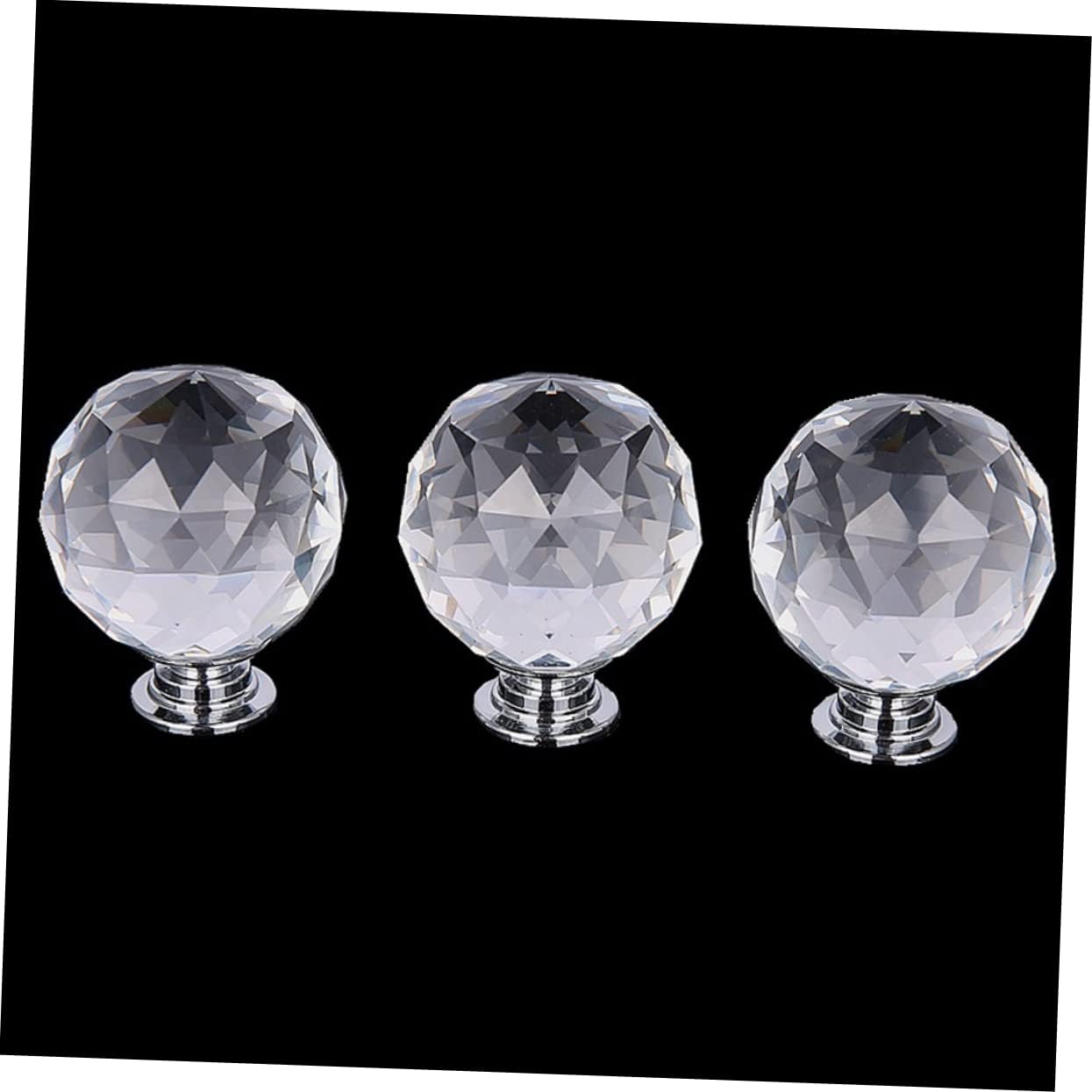 Crystal Knobs, 10pcs Office Furniture Hardware Glass Door Knob Home Kitchen Cabinet Decoration for Wardrobe Doors, Cabinets & Drawers