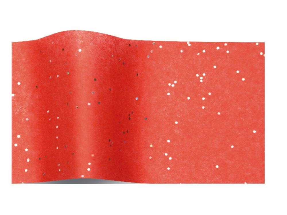 Wrappings And Bows Red Sparkly Glitter Tissue Wrapping Paper Gemstone 10 Sheets