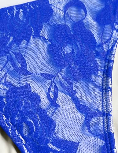 Image of seamoly Women's Bikini Sets Halter Neck Crochet Colorblock Two Piece Swimsuits Open Back Sexy High Cut Thong Bathing Suit