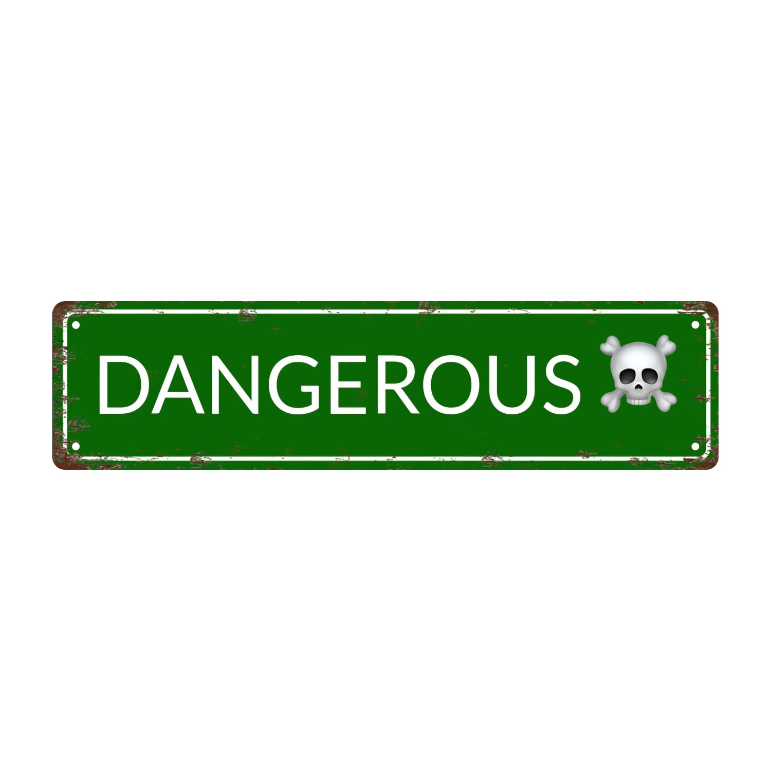 Dangerous Warning Vintage Metal Tin Sign,Street Sign,Home Decor,Room Decor,Wall Decor,Bathroom Decor,Bar Decor,Cafe Decor,Garage Decor,4x16 Inch