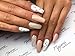 ECBASKET Coffin Nails Natural 500pcs Full Cover Coffin Nail Tips Long Full Acrylic Nail Tips Natural Artificial Nails Full Coverage False Nail Tips 10 Sizes for Nail Salons or DIY Nail Art at Home