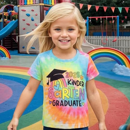 Image of Kindergarten Graduation Shirt for Girl: Last Day of School Shirt Kids 2026 Preschool Graduation Gift Tee Top