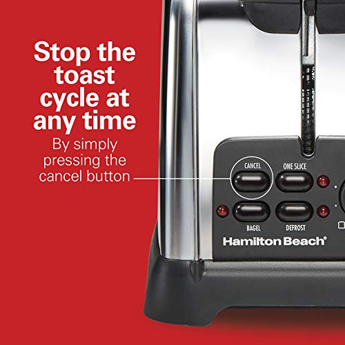 Hamilton Beach 24782 Retro Toaster with Wide Slots, Sure-Toast echnology, Bagel & Defrost Settings, Auto Boost to Lift Smaller Breads, 4 Slice, Polished Stainless Steel by Hamilton Beach - Image 7