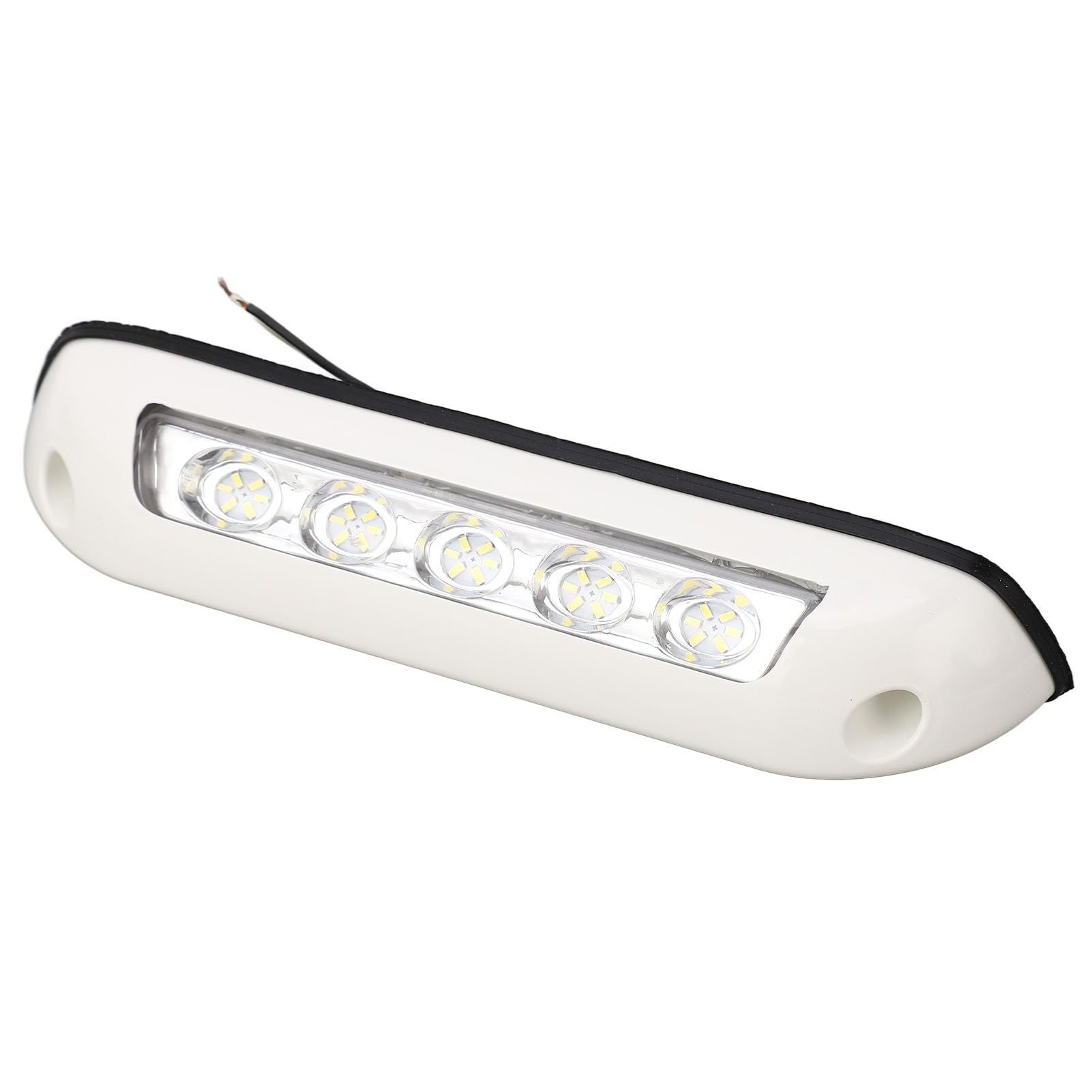 flexman Luce per Esterni Camper da 8, Luce per Veranda LED Bianca 8W 6000K, DC 12V 24V Impermeabile 30 Perline LED Striscia Luce Camper per Veranda Tenda da Parete Barca Lettura