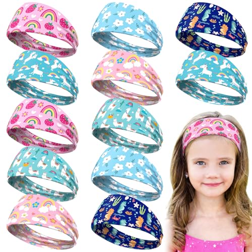 Chunyin 12 Pcs Novelty Cute Headbands for Girls Elastic Non Slip
