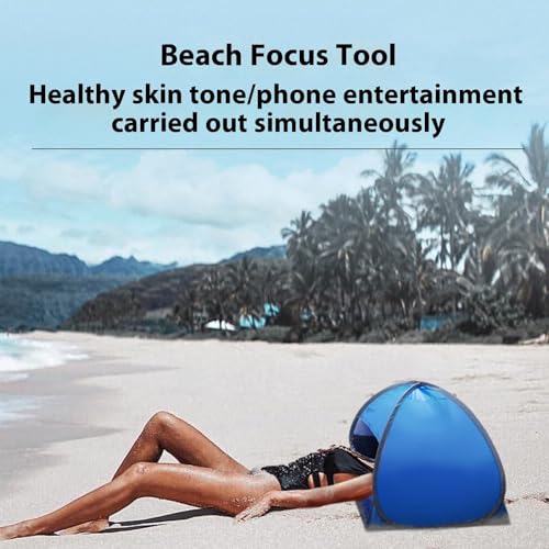 Carpa portatil para playa con protector solar negra miniatura 2