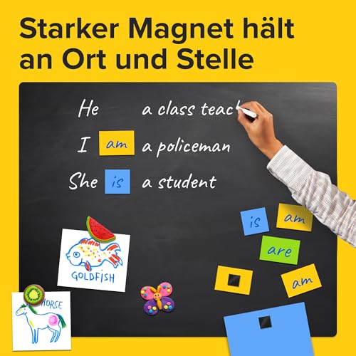 Magnetplättchen Selbstklebende (350 Stück) - Maximale Haftkraft mit Premium Kleber - Extra Starke Magnetstreifen I Dünne Magnetfolie selbstklebend