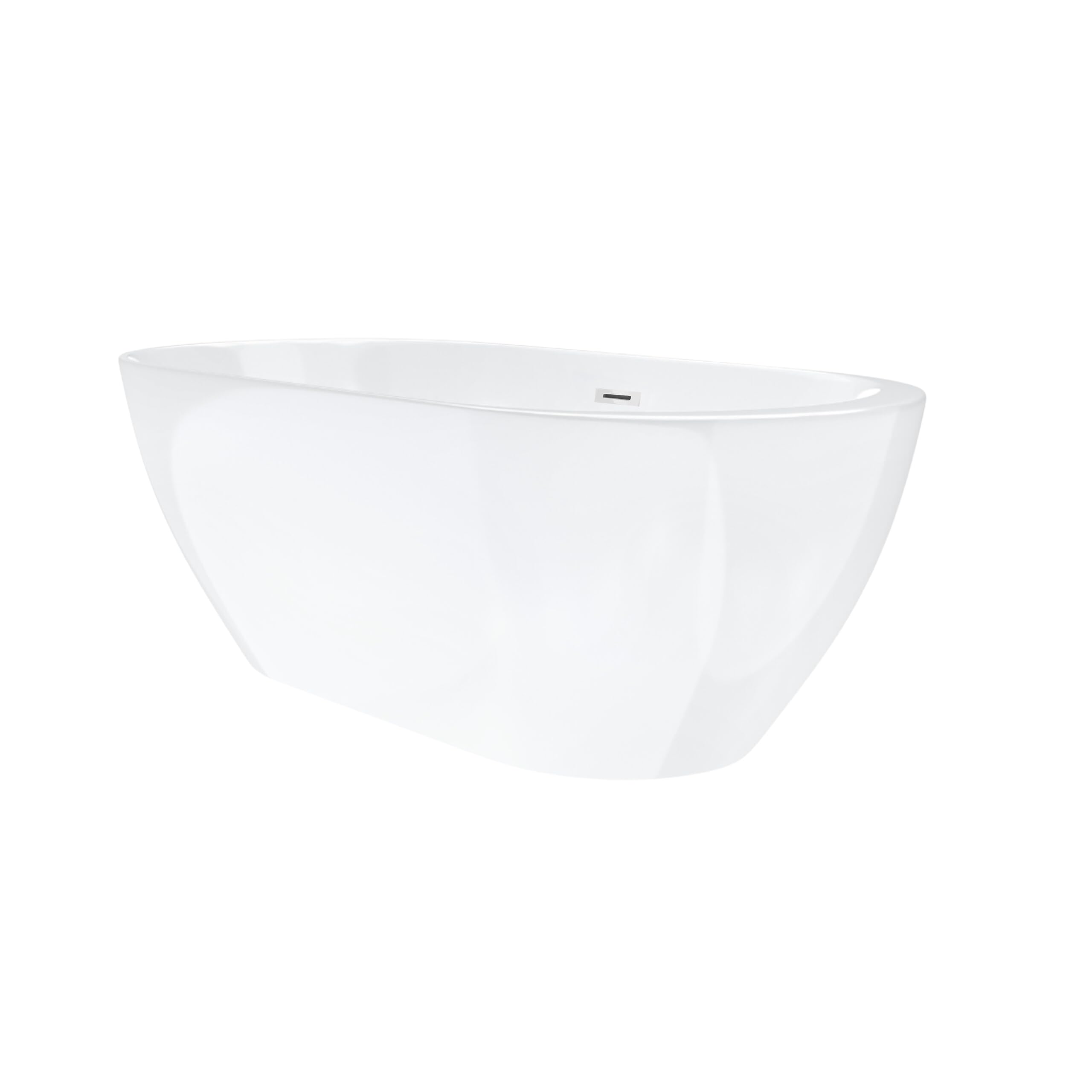 AQUAUNO Bañera acrílica independiente de 170 x 80 cm, ovalada, de acrílico sanitario de alta calidad, con desagüe clic-clac, rebosadero, cubierta, desagüe en color blanco, bañera de diseño para baño