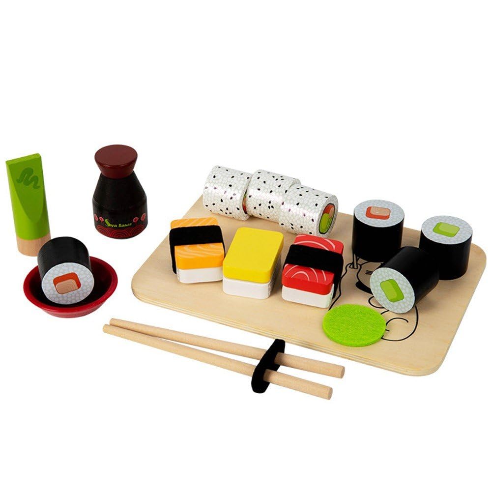 Idée cadeau jouet éducatif en bois sushis pour petit enfant