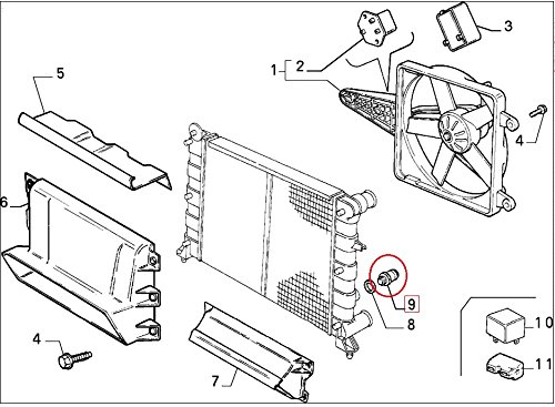 Termocontatto Ventola Radiatore Facet 7.5622 - Compatibile Con Fiat Panda, Alfa Romeo 145/146, Lancia Dedra