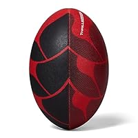 Canterbury Uni Thrillseeker Play Rugbyball | Standard-Griff | Trainingsball Rugbyball, Rot/Schwarz, 3